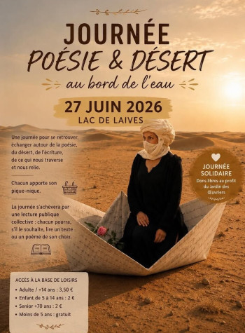 Journée poésie & désert au bord de l'eau
