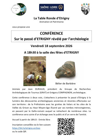 Conférence "Le passé d’Étrigny à la lumière des découvertes archéologiques faites sur le territoire de la commune”