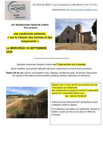 Randonnée accompagnée « Sur le chemin des moines et des maquisards »