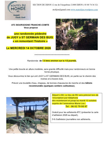 Randonnée accompagnée à la découverte de Jugy