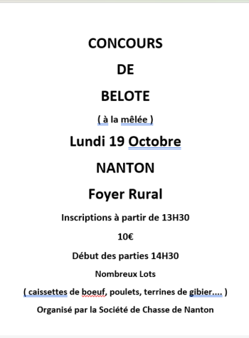 Concours de belote (à la mêlée)