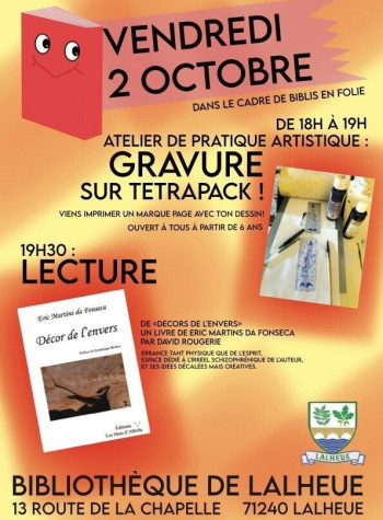 Atelier de gravure et lecture