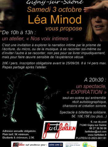 Atelier "Nos voix intimes" et spectacle "Expiration"