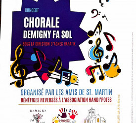 Concert Chorale Demigny Fa sol pour l'association Handi'Potes