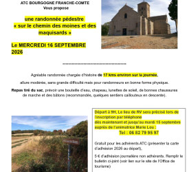 Randonnée accompagnée « Sur le chemin des moines et des maquisards »