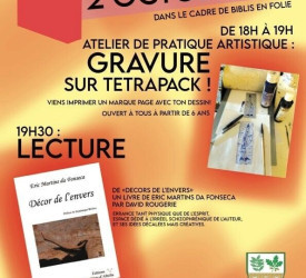 Atelier de gravure et lecture