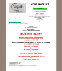Permanences de l'ATC  à l'Office de Tourisme 