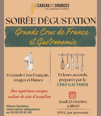 Soirée dégustation : Grands crus de France et Gastronomie