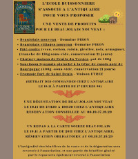 Une dégustation de beaujolais nouveau et un repas à la carte