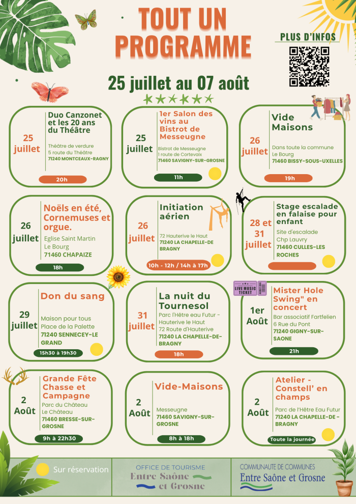Tout un Programme 25/07 au 7/08