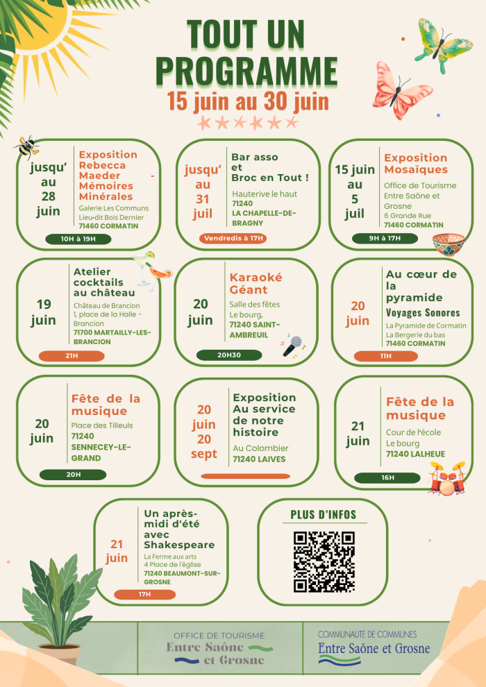 Programme des animations